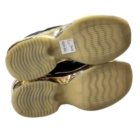 CAPE ROBBIN Attitude C Womens Shoes Black Faux Leather Sneakers Gold-tone Size 9 - Picture 5 of 12